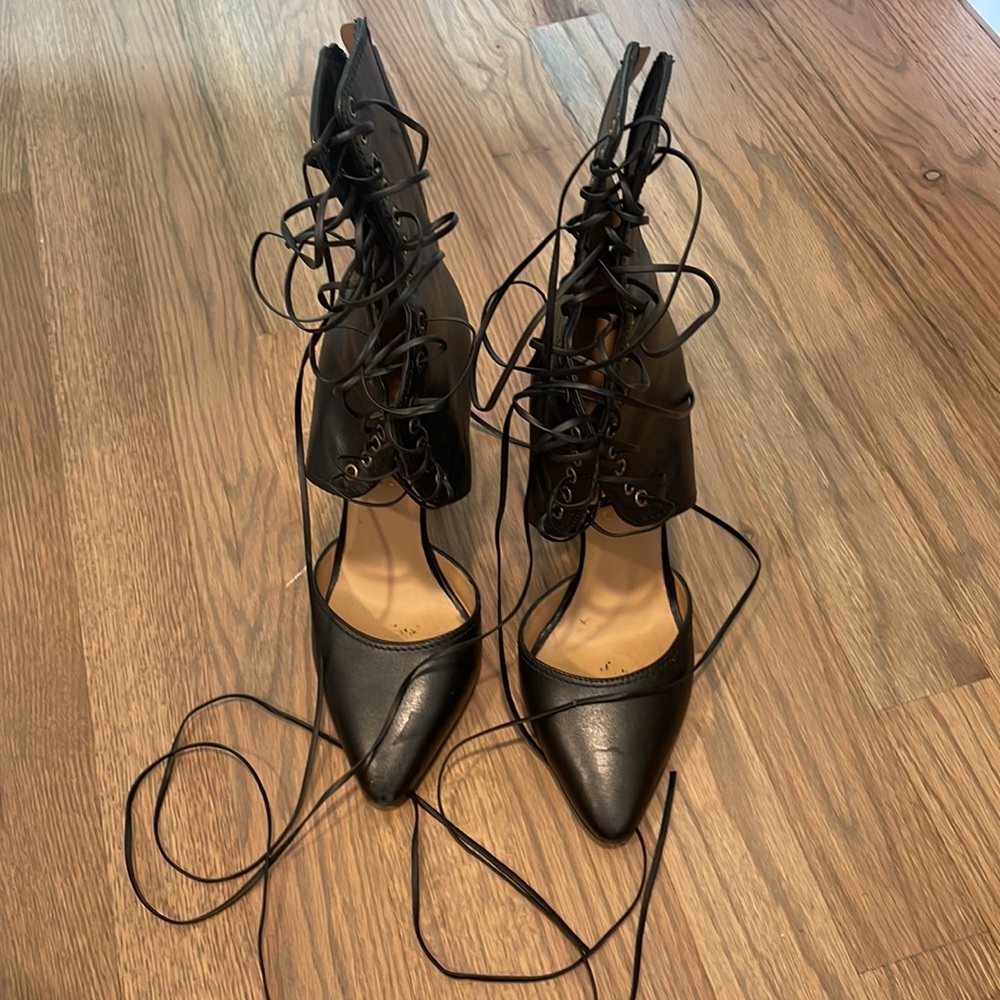 Salvatore ferragamo lace up heels size 7.5